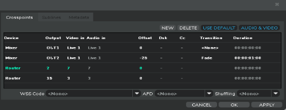 Smarter Playout crosspoint